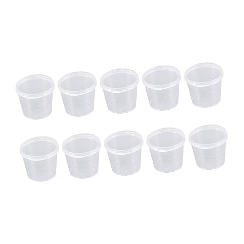OKUMEYR Jelly Yogurt Portion Cups Lids 50pcs Condiment Containers Treat Cups Lids Reusable Ice