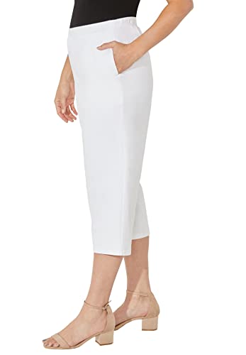 Catherines Women's Plus Size Suprema Capri - 0X, Grape Leaf Green (1472) #TOP3