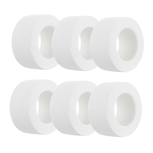 HAPINARY 6 Rolls of Cotton Breathable Fixation 2.5cm x 500cm for Care Athlete's Safe for Sensitive