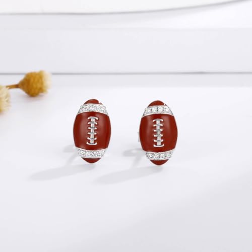 Sterling Silver Basketball Pickleball Football Soccer Volleyball Tennis Ball Stud Earrings Women Sport Heart Earrings Jewelry Gifts4