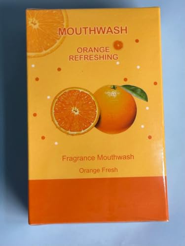 Mini Mouthwash Bulk, Portable Travel Mouthwash Bulk, 0.35fl.Oz, Individually Packaged, Easy to Carry, is A Must-Have for Work, Travel, Dating (Orange, 20pcs)