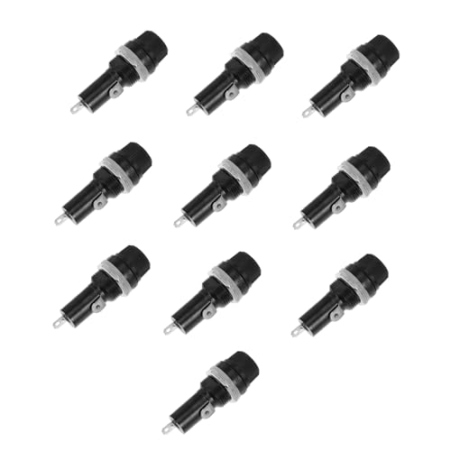 ULTECHNOVO 10piezas Portafusibles para Panel Eléctrico Negras Protectores De Tubo Portafusibles para Automóvil