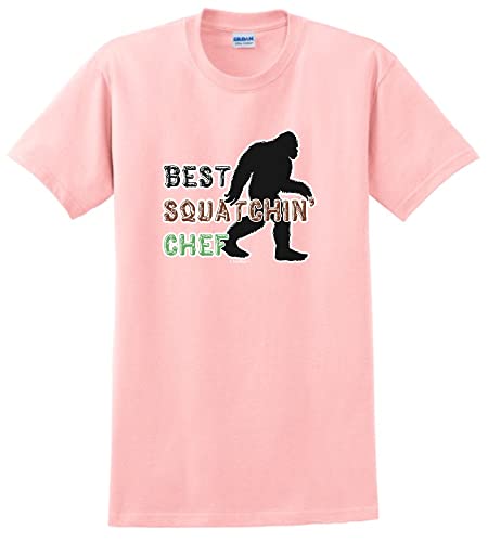 Chef Themed Gifts for Women Best Squatchin Chef Short Sleeve T-Shirt X-Large Light Pink