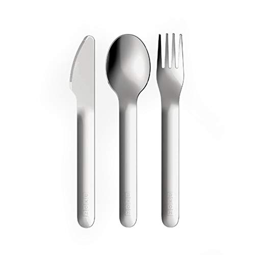 Image of Zoku Kids Stainless Steel Pocket Utensil Set of 3 - Unicorn | Fork, Knife, Spoon in Travel Case| Reusable, Portable Kids Cutlery Set Tableware for School, Picnics, Camping, Outdoor, Home