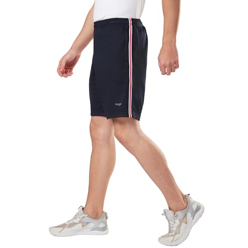 Image of Berge' Men's Instadry Dryfit Polyester Lightweight Soft Fabric Long Shorts With Secure Zipper Pockets for Casual Sports, Running, Gym, Jogging | Half Pants