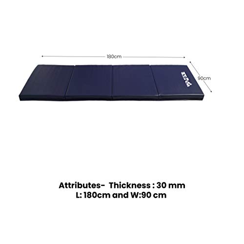 Image of STAG Multi-Purpose Foldable Fitness MAT 180 CM X 90 CM X 30 MM | Use as Tumbling mat, Gymnastics mat, Crash pad | Thick Foam | for Both Men and Women