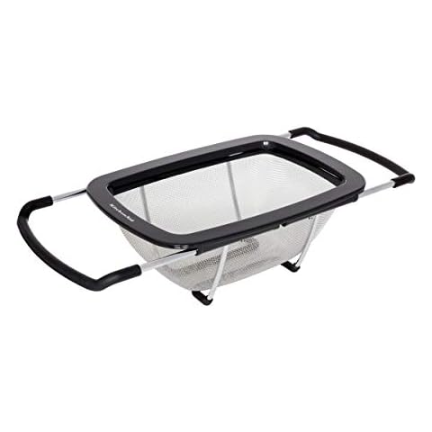 KitchenAid Expandable Stainless Steel Colander, One size, Black Cover