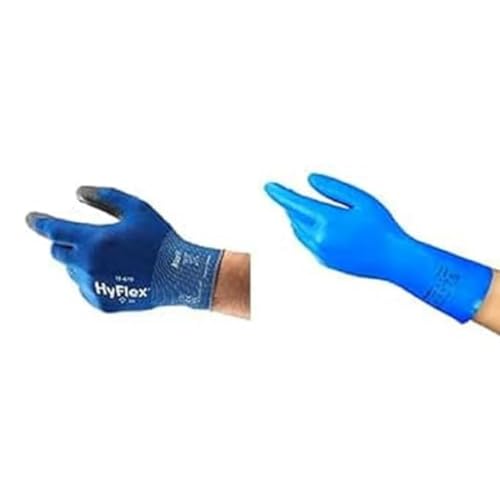Gants de travail bleus résistants pour le bricolage mécanique et le jardin