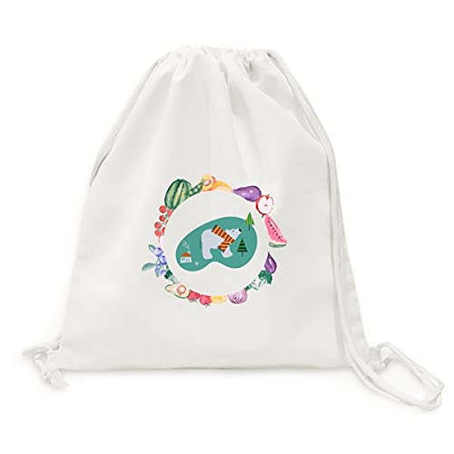 Sac en tissu pliable sangle fruits et légumes, idée cadeau utile beauty gift ours mignon