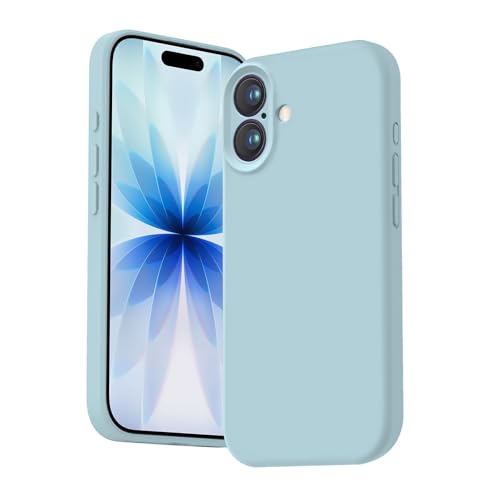 Image of DIZORO Compatible for (iPhone 17 Case) Slim Liquid Silicone Case 3 Layers Full Covered Soft Gel Rubber Phone Case Protective Cover (Carolina)