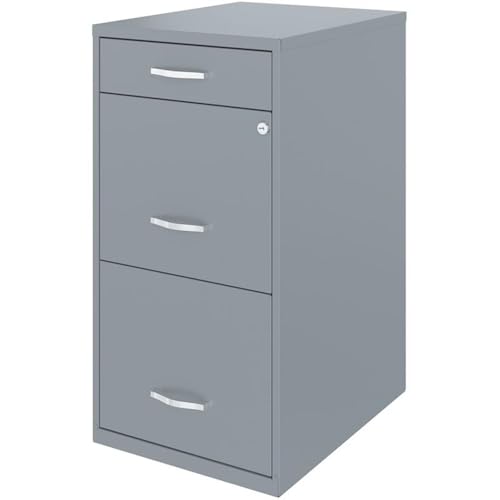 Hirsh Industries Space Solutions 18 inch 3 Drawer Metal File Cabinet with Pencil Drawer Gray - Image 5