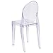 Flash Furniture Murray Indoor/Outdoor Ghost Accent and Dining Chairs, Stackable Transparent Restaurant Chairs, Set of 4, Transparent Crystal