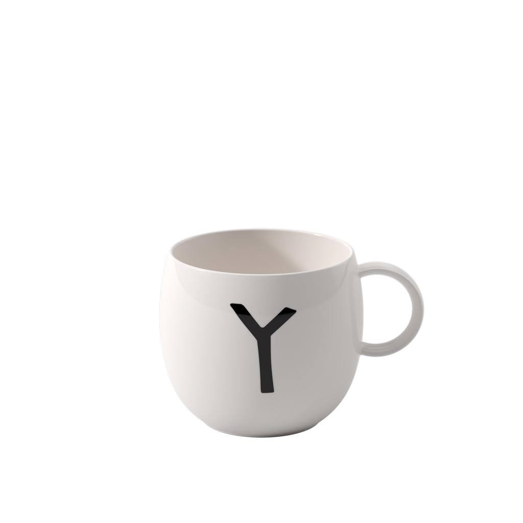 like. by Villeroy & Boch - Letters Mug Y, 380ml, Premium Porcelain, White, Blanc