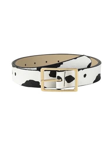 Elegant Gold Buckle Belt for Women - Square Metal Dress Belt for Jeans & Outfits