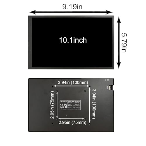 Image of VSDISPLAY 10.1 Inch 1280x800 Computer Temp LCD Monitor PC Case Screen Display Supports Theme Editor DIY Dynamic Image Picture Wallpaper Monitoring RAM CPU GPU Data,Black