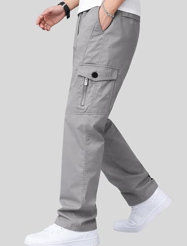 Image of Vikita Enterprise Men's Relaxed Fit Cotton Cargo Pant with Full Length and Zipper Closure Type | Mens Cargo Pants with Pocket