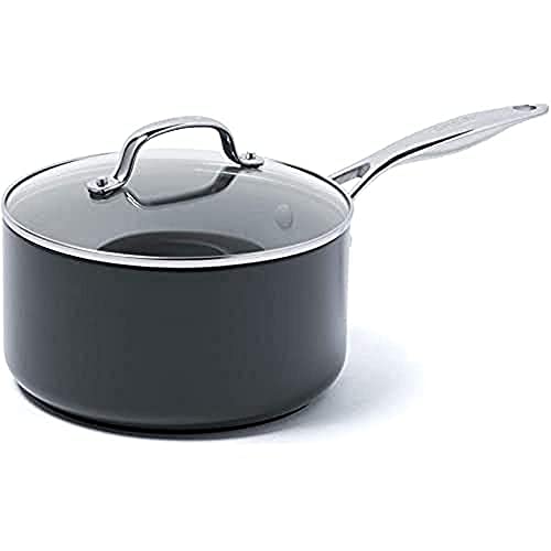 Amazon Crazy 🔥 Deals Greenpan Venice Pro Saucepan with Lid, 18 cm, Silver