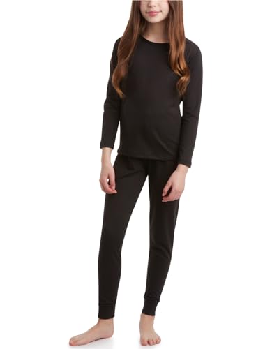 Sweet Hearts Girls Thermal Underwear Set - 2 Piece Fleece Lined Top & Long Johns Thermal Leggings: Made in USA (2T-16)