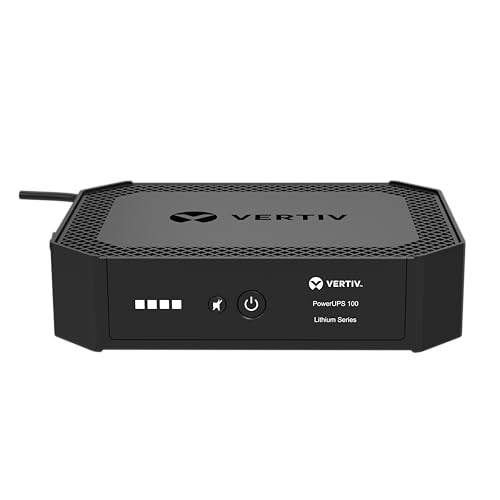 Image of Vertiv Liebert PowerUPS 100 Lithium Ion UPS, PUL-350LVT, 350VA /210W 120V Standby Power, 4 Outlets, Battery Backup with Surge Protection, Energy Star Certified, 5 Year Warranty, Wall Mountable