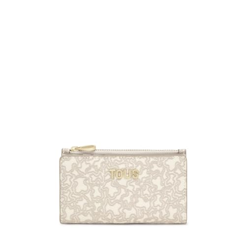 Tous Damen Billetera S. KAOS Mini Lines Beige Reisezubehör-Brieftasche