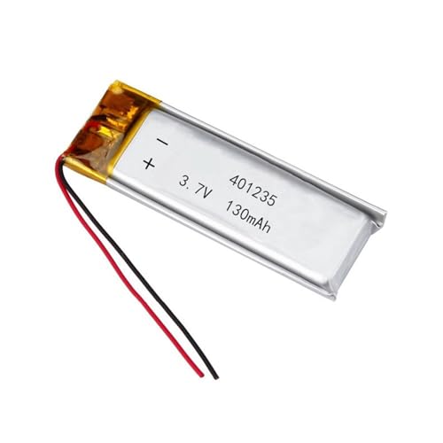 Batería 401235 130 mAh 3,7 V de polímero de litio recargable para dispositivos pequeños