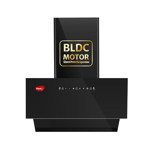 Image of Pigeon Xtream DLX 75 cm BLDC Slant Kitchen Chimney 1500 m3 /hr | Filterless Autoclean Kitchen Chimney | 12 Years Motor and 2 Years Comprehensive Warranty |Black | 9 Speed Touch Control + Motion Sensor