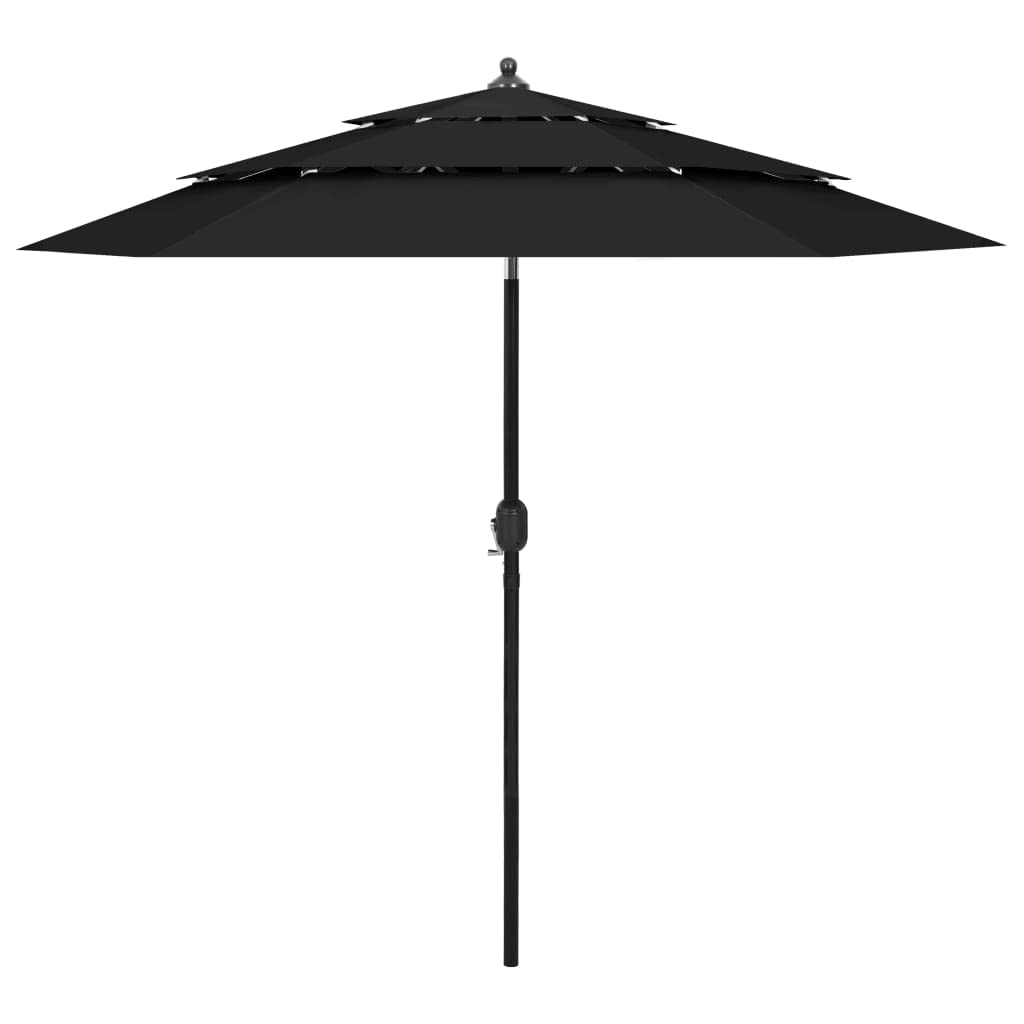 Parasol inclinable 2,5m protection UV maximale toile 3 couches
