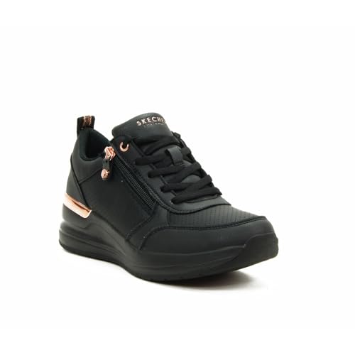 Chaussures baskets femme noir Skechers Billion chic et décontractées