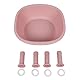 Sitzbad, Sitzbadesitz für die Pflege nach der Geburt, Hämorrhoiden, Rutschfest, Tiefere Schüssel, Versiegelter Abfluss, Hängeloch, Sitzbadewanne (PINK)