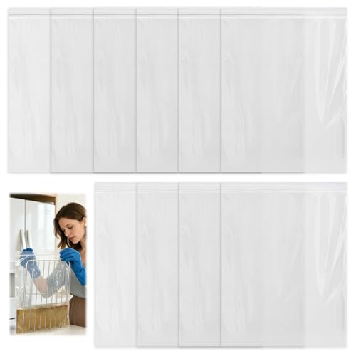 10 PCS Oven Shelf Cleaning Bags Reusable Oven Cleaner Bags for Racks Thick Soaking Bag for Various Sizes of Ovens Racks (60x40cm)