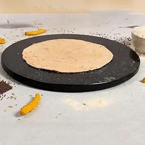 Image of Modern Decor Emporium Black Marble Chakla (10 Inch) | Roti Maker | Rolling Pin Board | Chapati Maker | Chakla | Kitchen Tools for Home & Kitchen | Finished Marble Roti Maker. (Black 10 INCH)