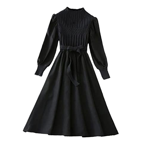 Robe pull tricot patchwork idéale pour vos sorties d'automne en ville