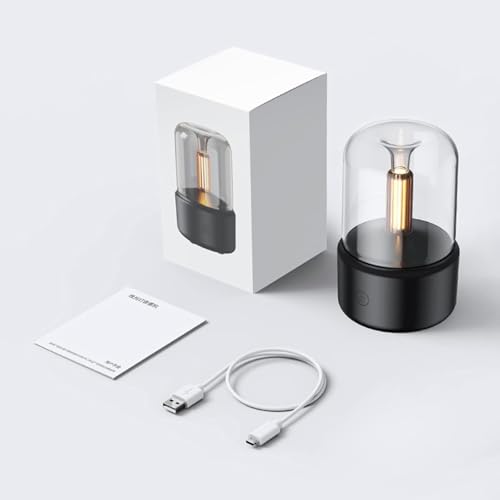 Image of Diffuze Aroma Diffuser Retro Style Flame| Candlelight Humidifier with Warm LED Glow | Ultrasonic Cool Mist | Silent USB | Auto Shut-Off | Bedroom, Home Decor & Relaxation