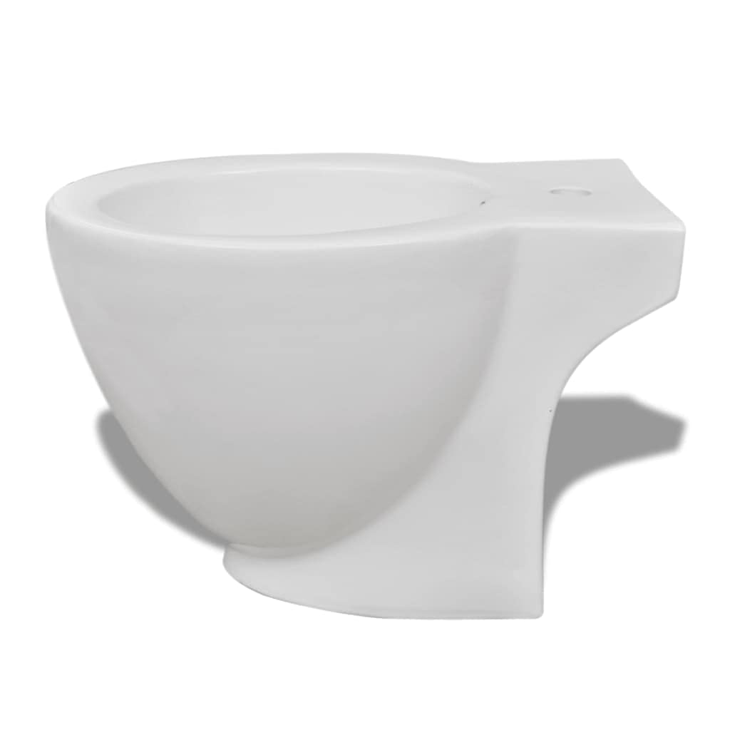 Genérico Bidé de pie Redondo de cerámica, Bricolaje,Fontanería,Piezas para fontanería,Baños y bidés,Bidés,Blanco,21.7 kg,140665
