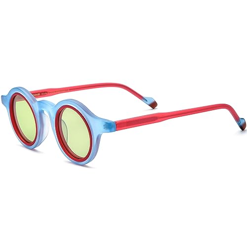 HEPIDEM Matte Acetate Vintage Retro Round Polarized Sunglasses for Women UV400 UV Protection Sun Glasses 9267