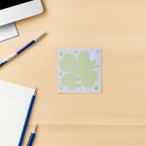 Bloc-notes autocollants trèfle pour décorer le bureau et la classe