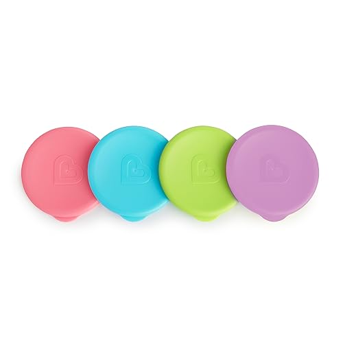 Image of Munchkin® Miracle® 360 Sippy Cup Lids, 4 Count, Pink/Blue/Green/Purple