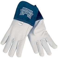 (12 Pair) Memphis 4850 Goatskin MIG/TIG Gunn Pattern Welder Glove, Size Large