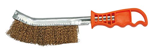 VOREL 06965 - cepillo de alambre de latón, mango de plástico