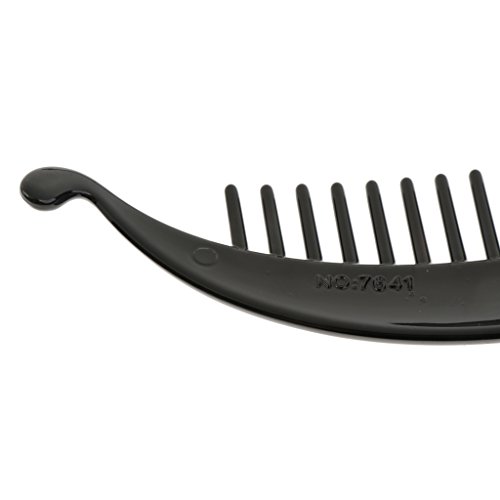 Presilha de cabelo estilo banana feminina com pente - Preta