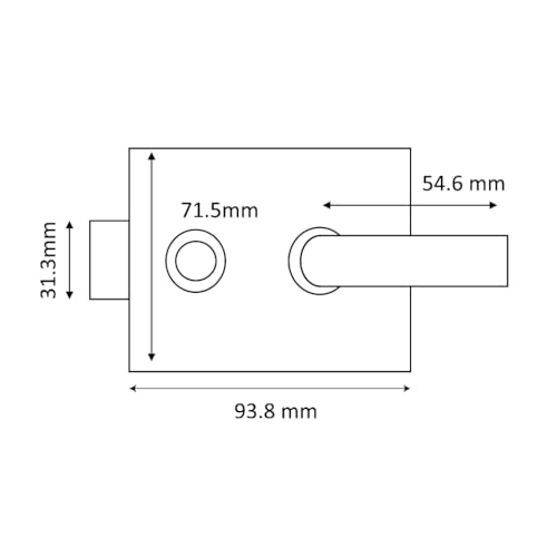 Image of Ozone Night Latch for Inside Opening Doors (Right Hand Side, Antique Bronze)