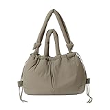 TAKOXIA レディース バッグ パファー ショルダーバッグ 無地 クロスボディ バッグ シンプル メッセンジャーバッグ 大容量 バックパック ショッピング用