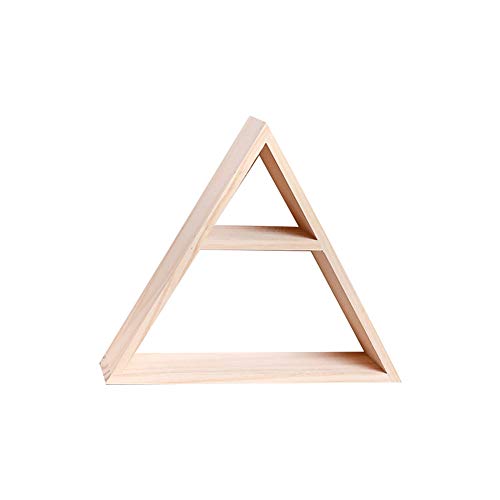 Estante de Almacenamiento de Pared Espacioso, Estante de Madera Natural para Pared de Dormitorio, estanterías Triangulares para decoración del hogar, Estilo: 2, Tamaño Libre