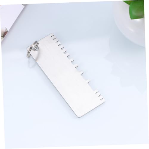 3 piezas Calibrador de espesor de soldadura de acero inoxidable, herramienta de inspección de espesor de metal con números para medición precisa de soldaduras y alambres miniatura 4