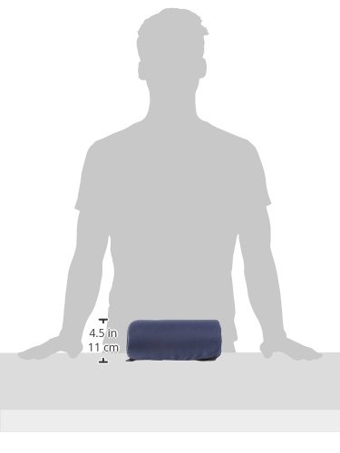 DMI Lumbar Roll Back Support Cushion Pillow - Foam Lumbar Cushion with Cover and Strap, Navy