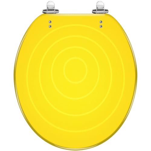 Round Toilet Seat Bright yellow Resin Toilet Seat Slow Quiet