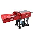 THUXEON 6-Blade Grass Cutting and Silk Kneading Machine, 220V Hay Cutter Kneader Grinder, with Conveyor, 3KW Crushing Corn Peanuts Straw Wheat, 2500KG/H