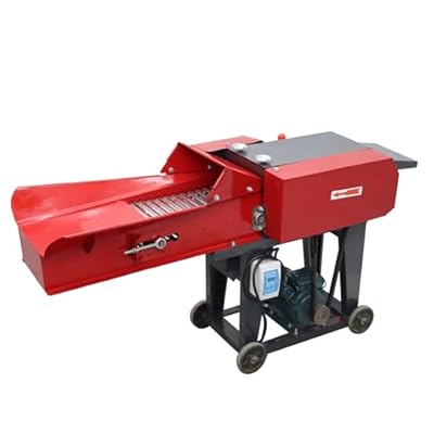 THUXEON 6-Blade Grass Cutting and Silk Kneading Machine, 220V Hay Cutter Kneader Grinder, with Conveyor, 3KW Crushing Corn Peanuts Straw Wheat, 2500KG/H