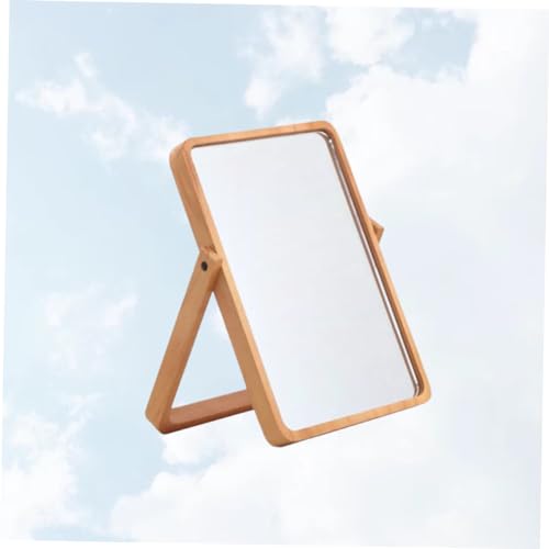 Espejo de Maquillaje Plegable de Madera con Luz Relleno Cuadrado miniatura 3