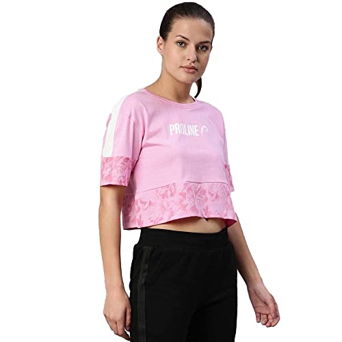 Image of Proline Cotton Solid Round Neck Womens T-Shirt
